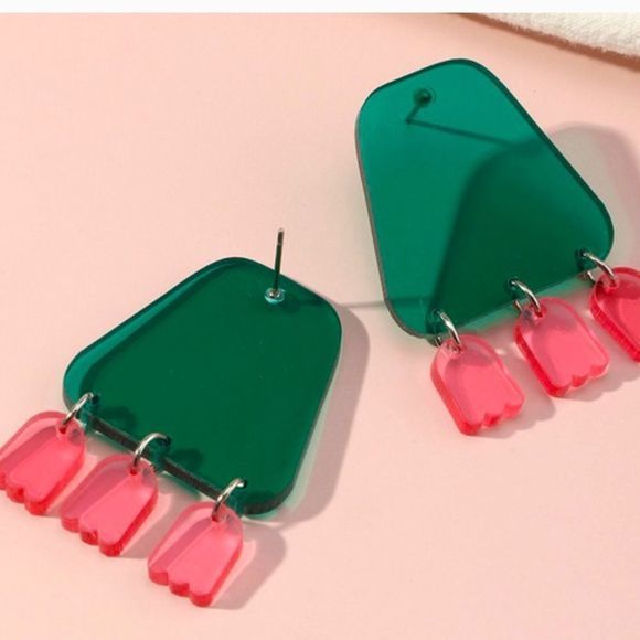 Jewelry - Watermelon ice drop earrings